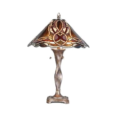 Hope Purple and Pink Tiffany-Style Glass Table Lamp 30"H