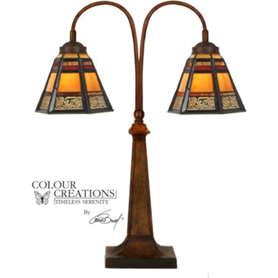 colr red desk lamp   
