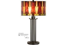 colr red table lamp   