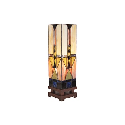 Draco Tiffany-Style Glass Luminary Lamp 6"W x 21"H