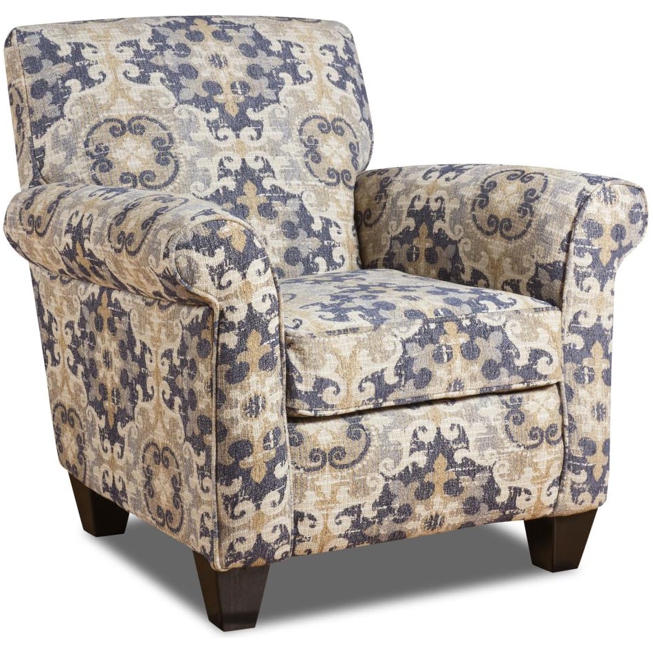 cord blue accent chair   