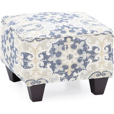 Cynthia Accent Ottoman in Storm