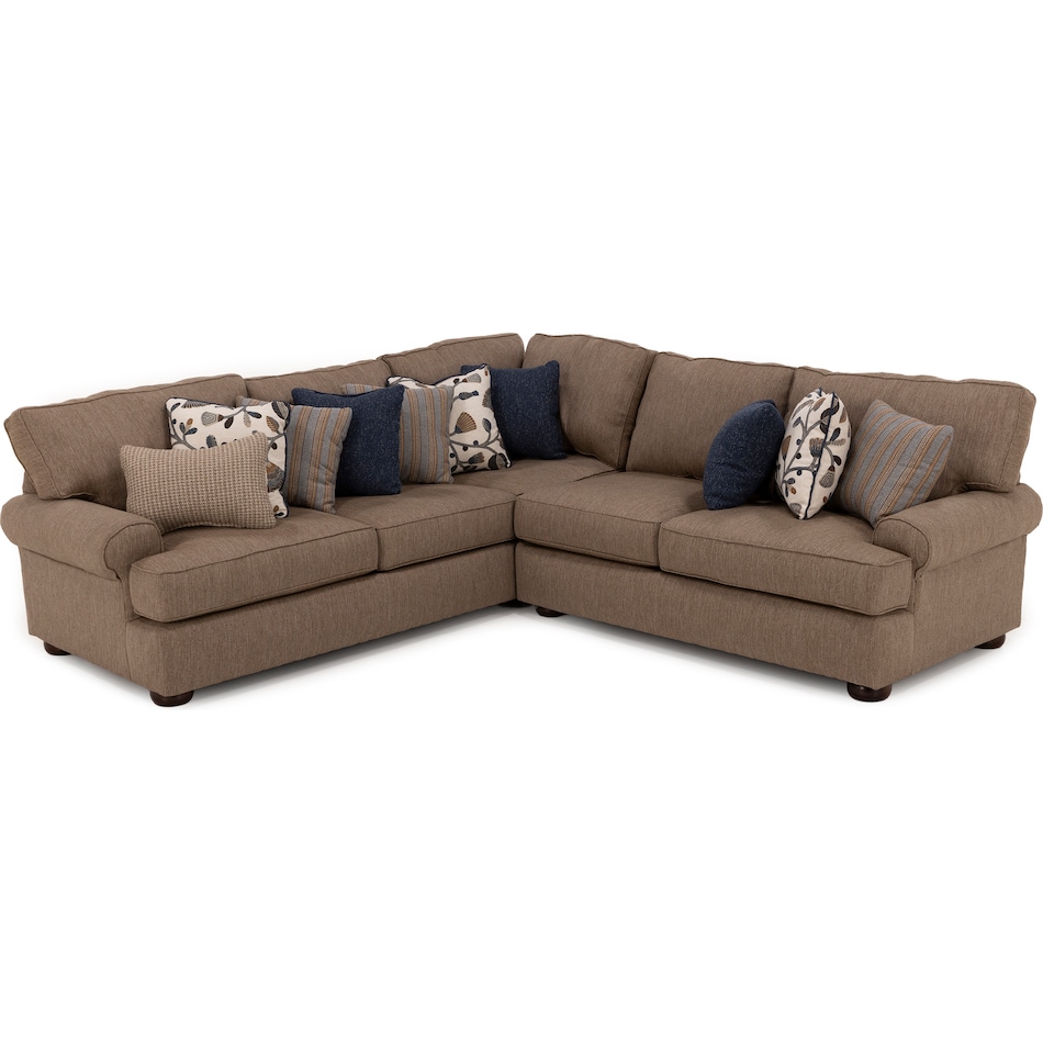 cord brown sta fab sectional pieces zpkg