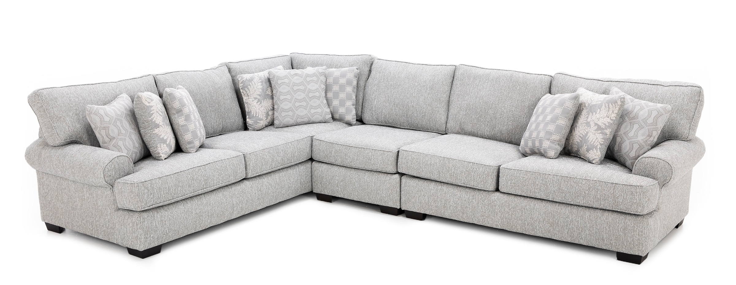 Elliot sectional with 3 lay flat reclining seats hot sale