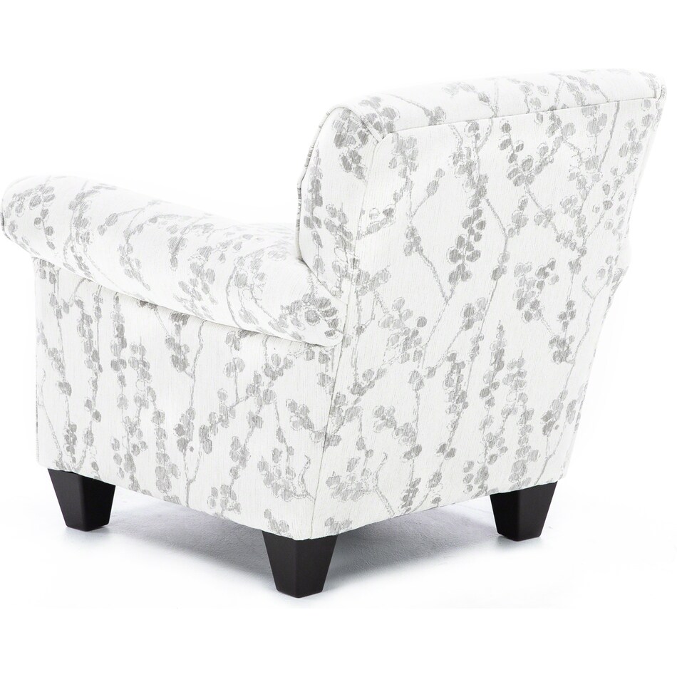 cori white accent chair   