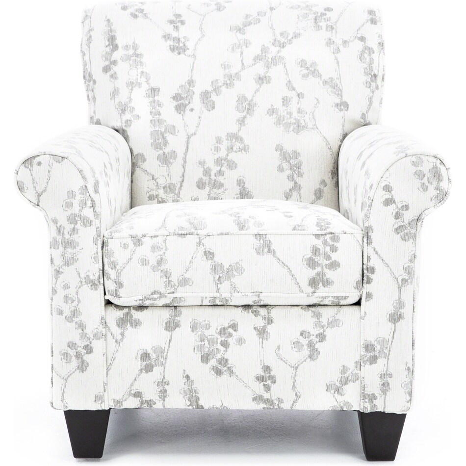 cori white accent chair   