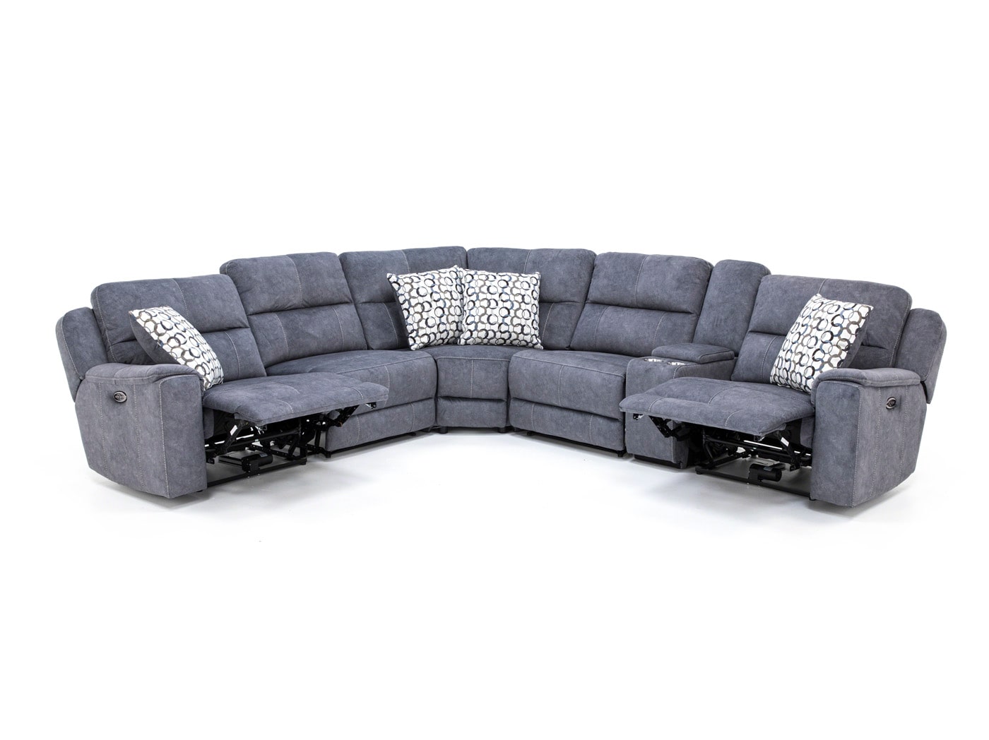 Tenor 6 Pc. Power Headrest Reclining Sectional Steinhafels
