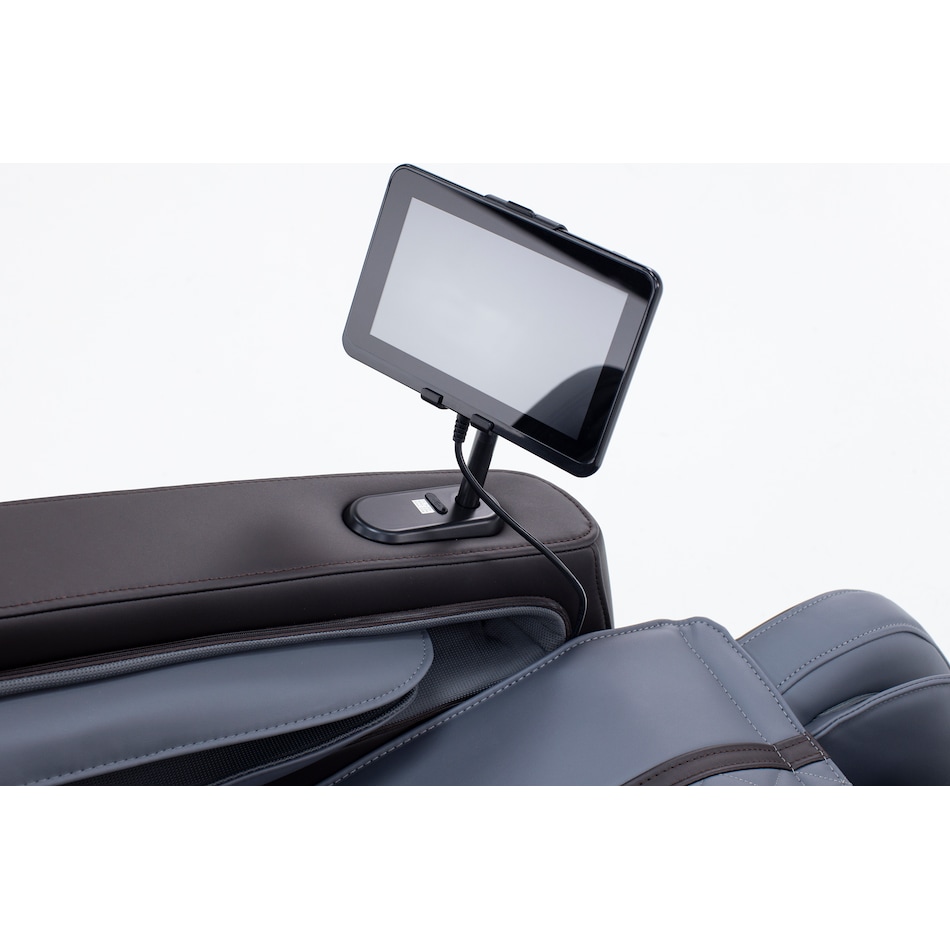 cozz  grey espresso recliner z  