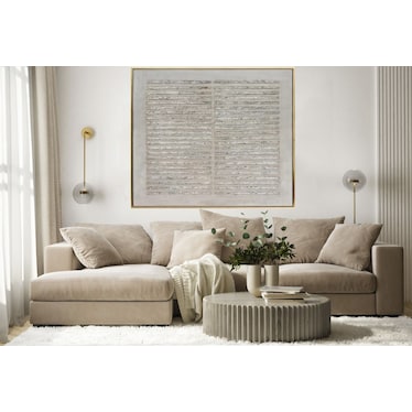 Taupe Textured Framed Canvas 61"W x 61"H