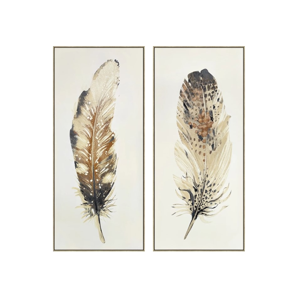 Gold Feathers - Set Of 2