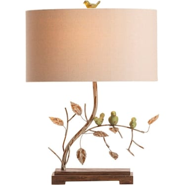 Birds Metal Accent Table Lamp 23"H
