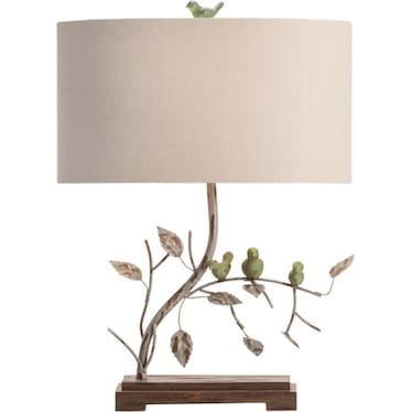Birds Metal Accent Table Lamp 23"H