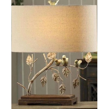 Birds Metal Accent Table Lamp 23"H