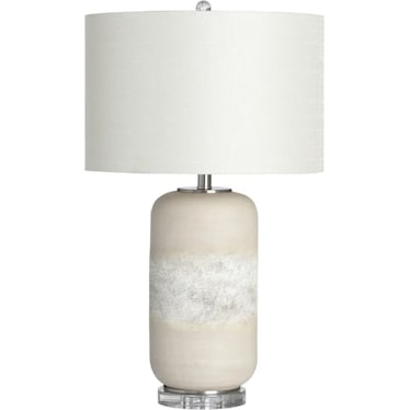 Two Tone Cream Ceramic Table Lamp 28.75"H
