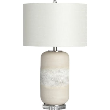 Two Tone Cream Ceramic Table Lamp 28.75"H