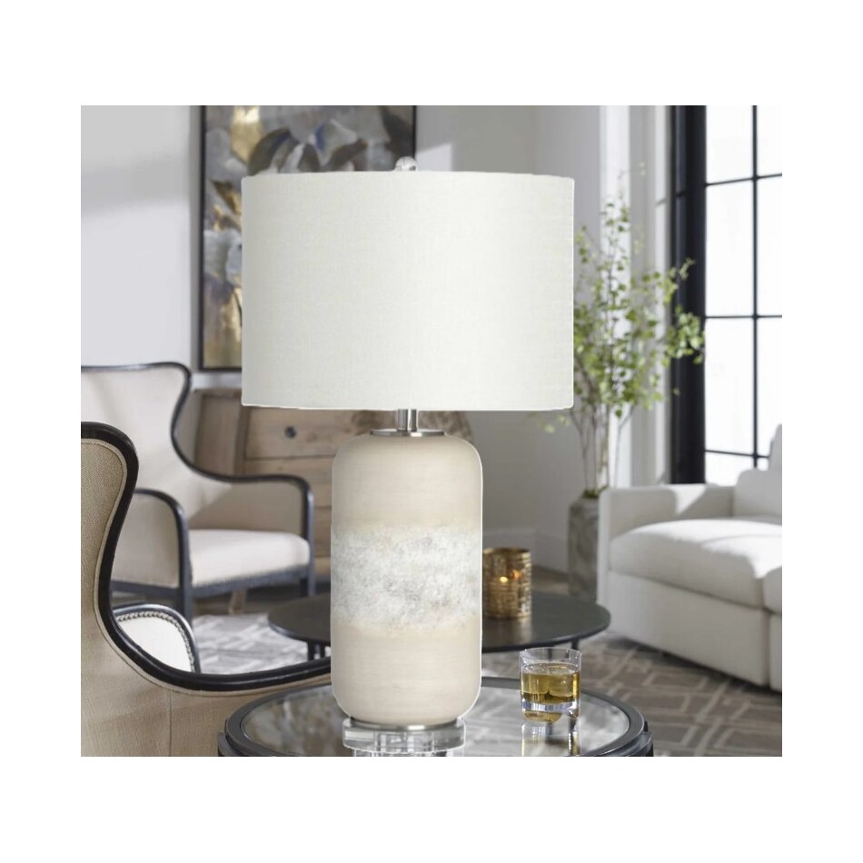 cres beige table lamp   
