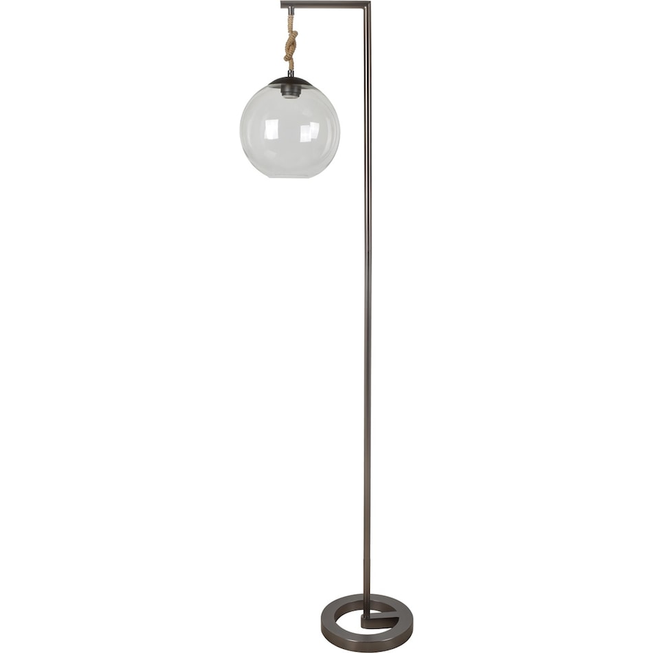 cres black floor lamp   