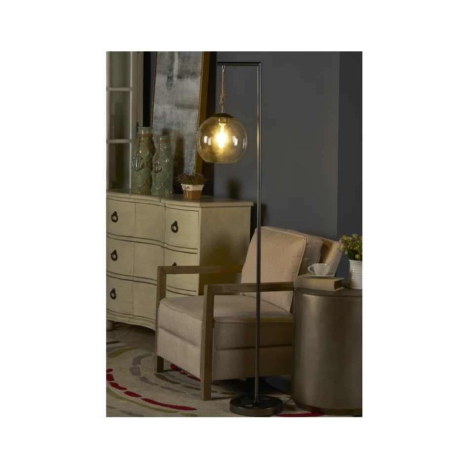cres black floor lamp   