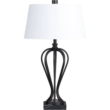 Black Open Metal Table Lamp 34.25"H