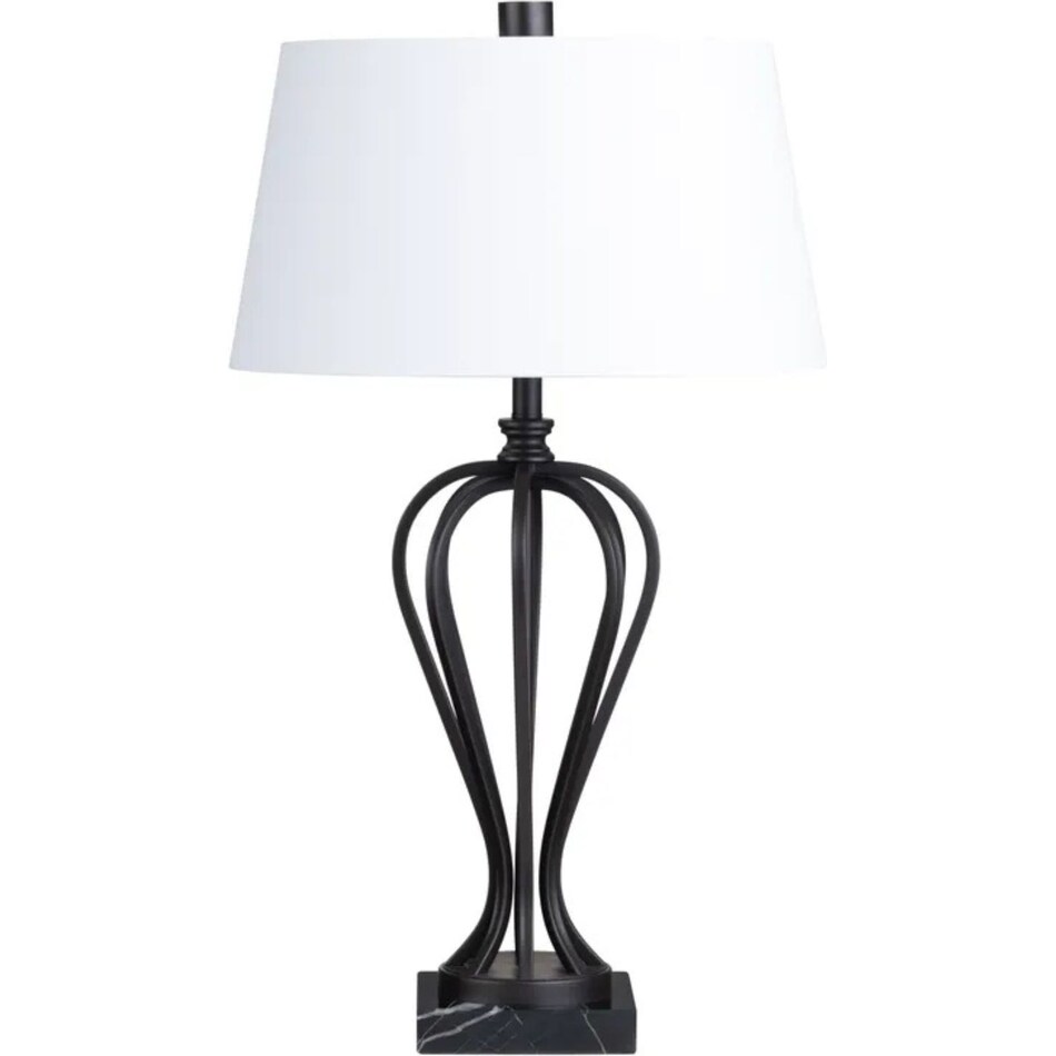 cres black table lamp   