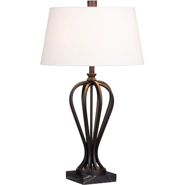 Black Open Metal Table Lamp 34.25"H