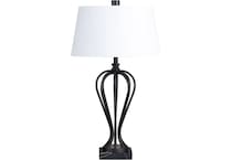 cres black table lamp   