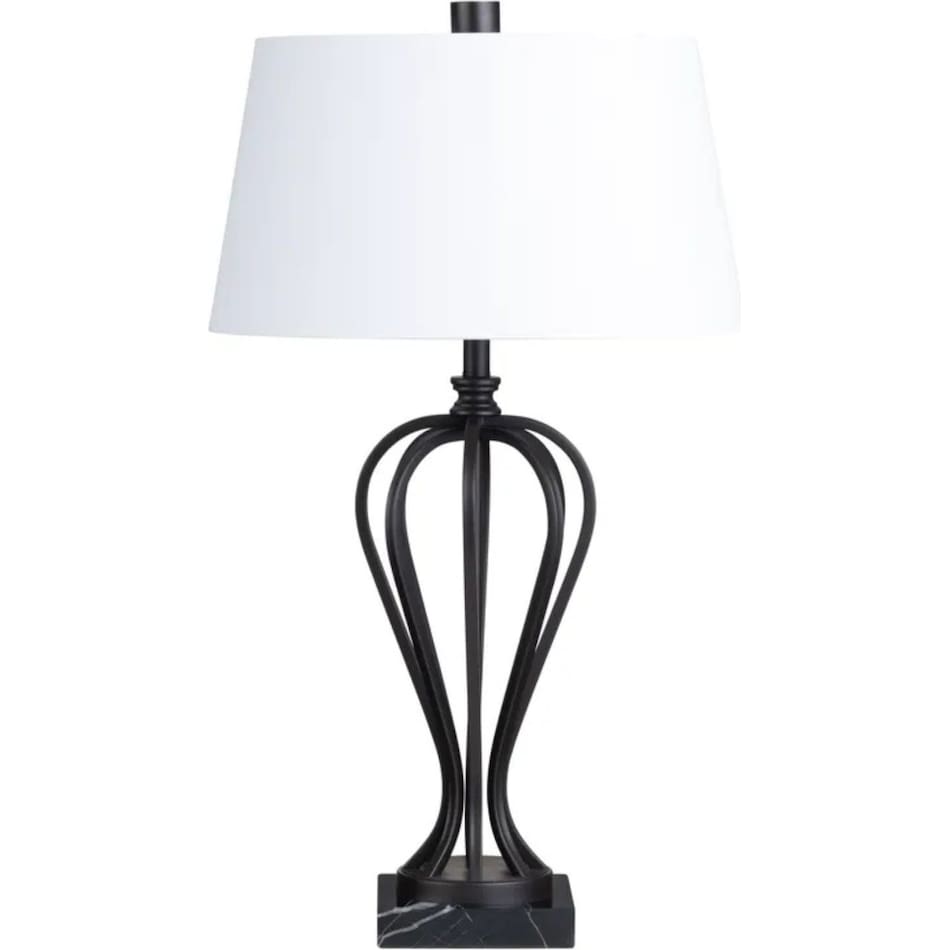 cres black table lamp   