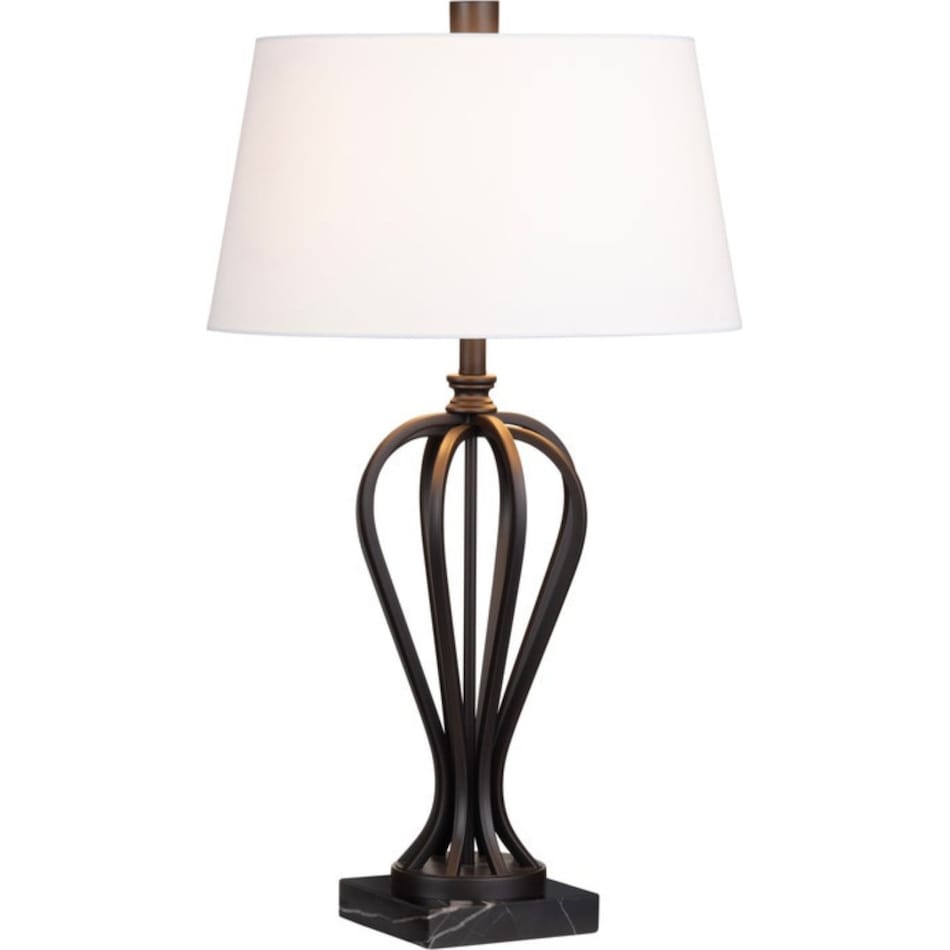 cres black table lamp   