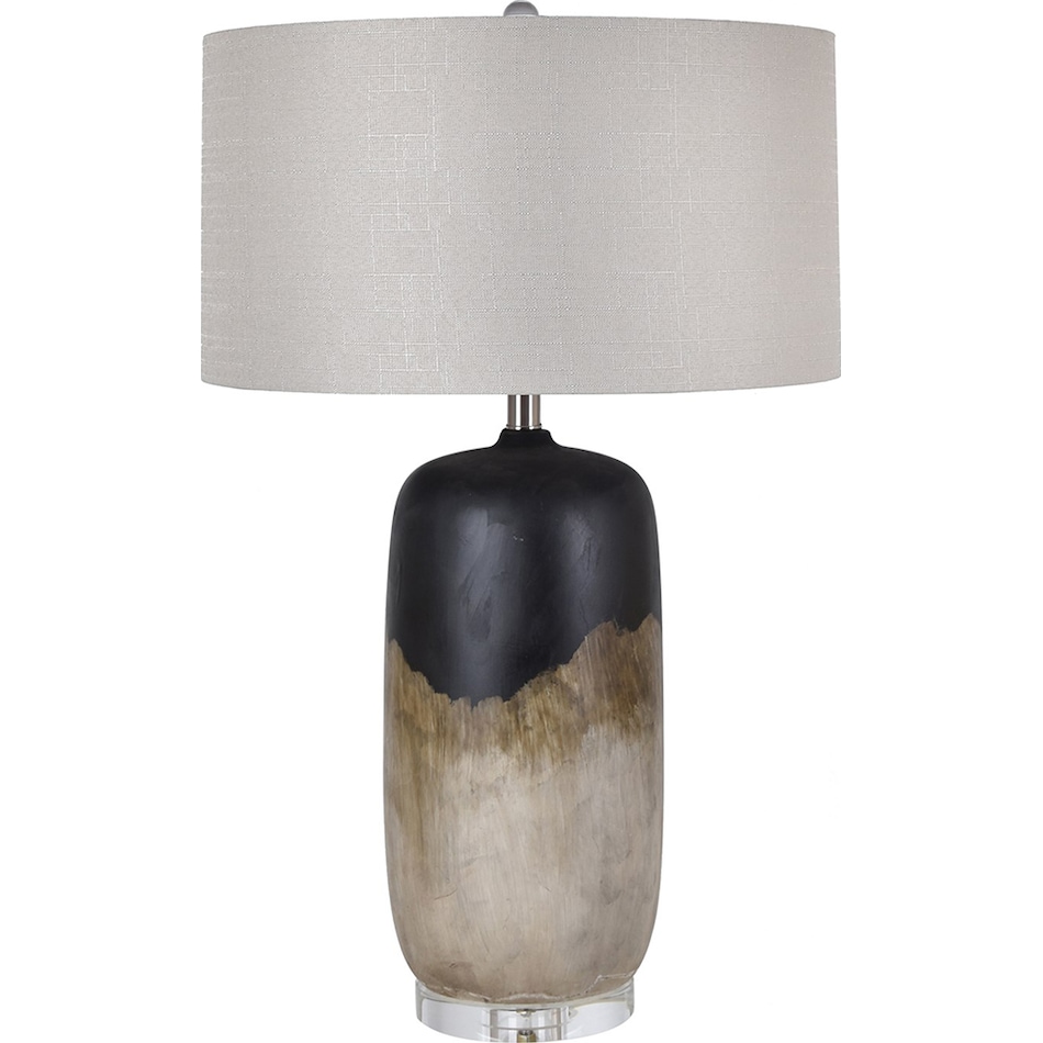 cres black table lamp   