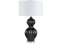 cres black table lamp   