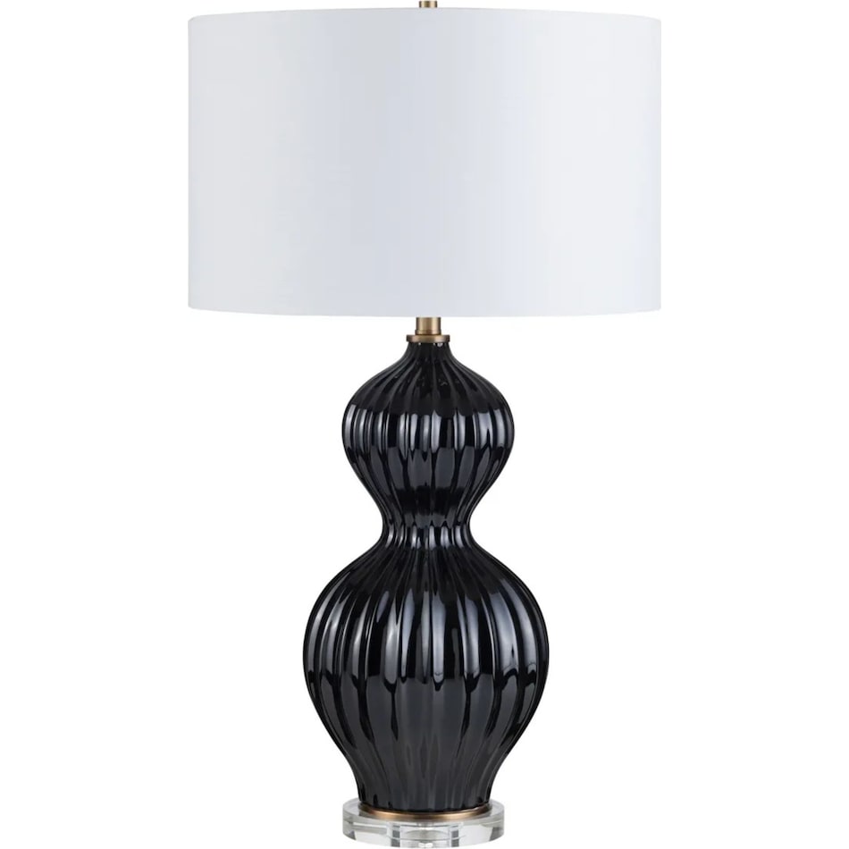 cres black table lamp   