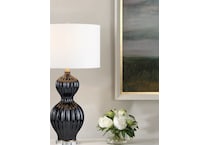 cres black table lamp   