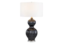 cres black table lamp   