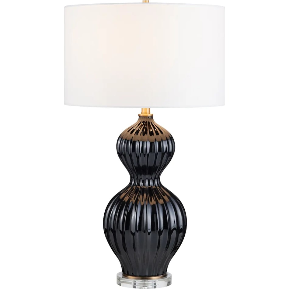 cres black table lamp   