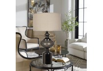 cres black table lamp   