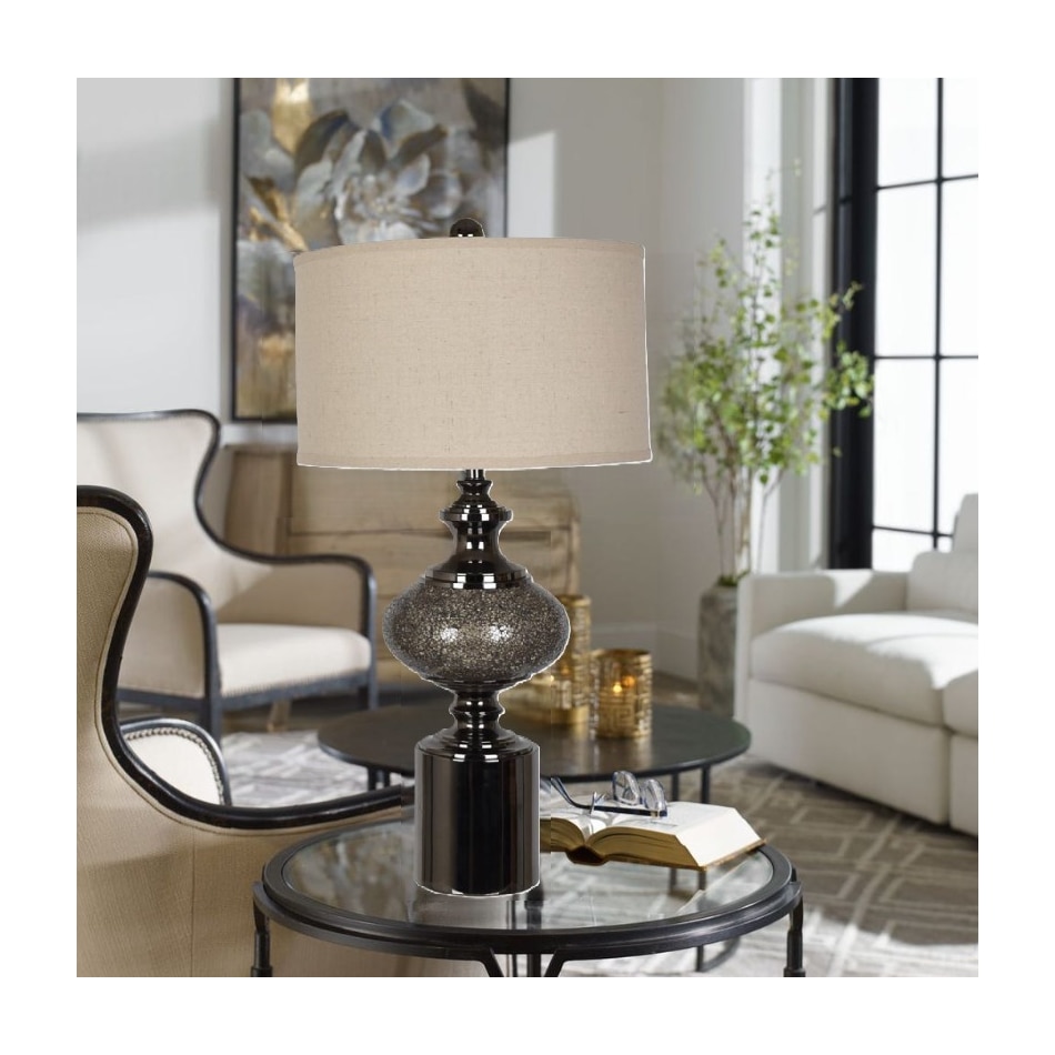 cres black table lamp   
