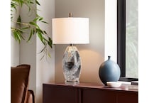 cres black table lamp   