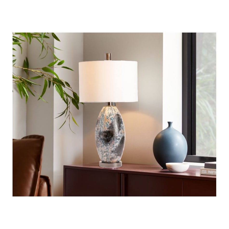 cres black table lamp   