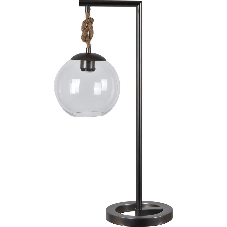 cres black table lamp   