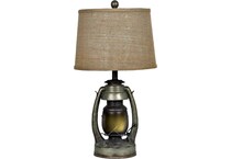 cres black table lamp   