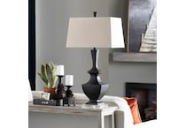 cres black table lamp   