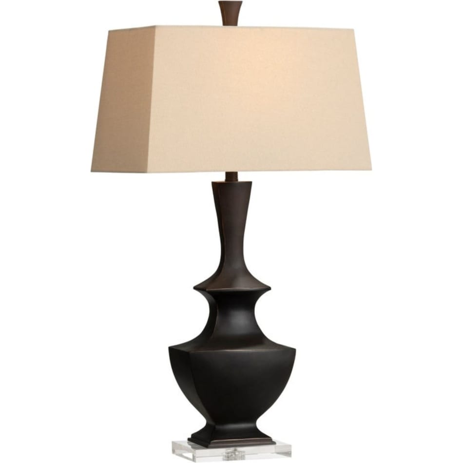 cres black table lamp   