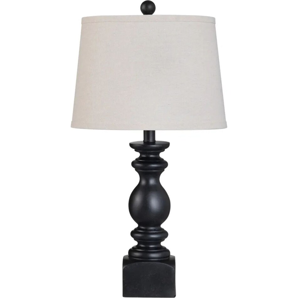 cres black table lamp   