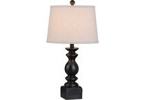cres black table lamp   