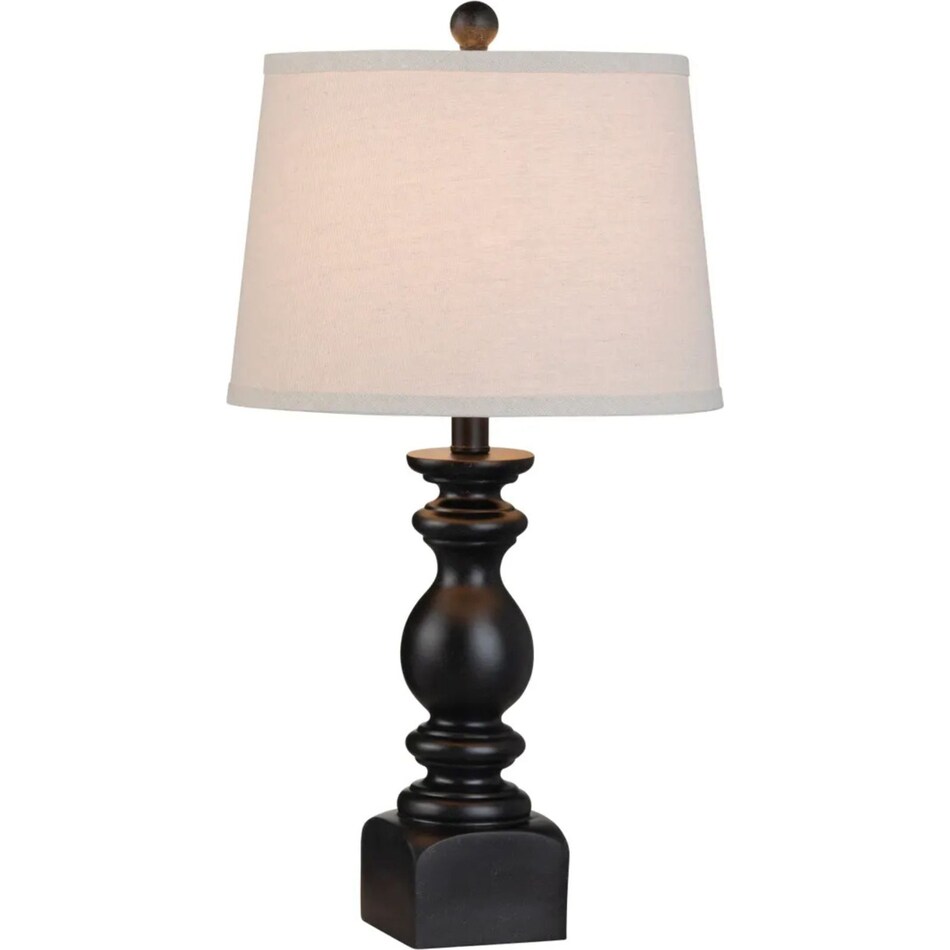 cres black table lamp   