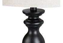 cres black table lamp   