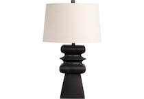 cres black table lamp   