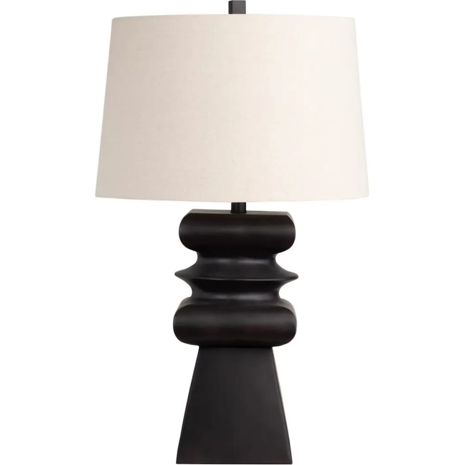 cres black table lamp   