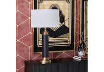 cres black table lamp   