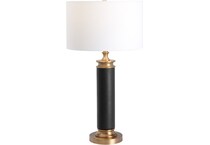 cres black table lamp   